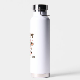 Cow Valentine's Day Heart Gifts tee funny Cow Cute Water Bottle