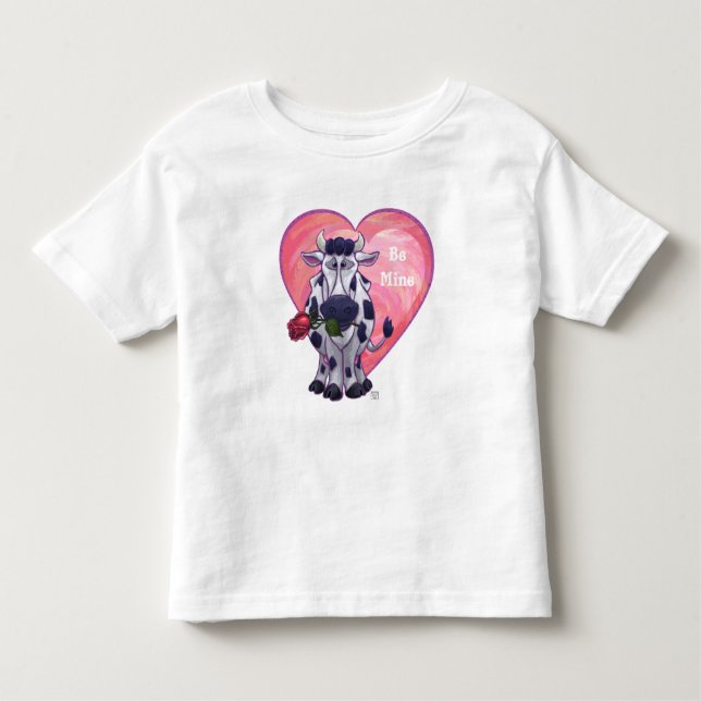 Cow Valentine's Day Toddler T-Shirt (Front)
