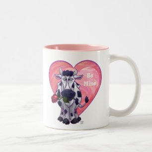Cow Valentine's Day Two-Tone Coffee Mug
