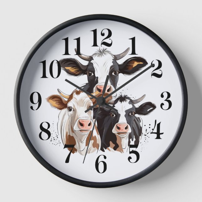 Cow Wall Clock (Front)