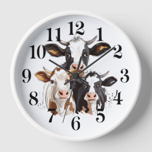 Cow Wall Clock