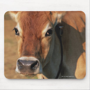 Cow Wearing a Cowbell Mouse Pad