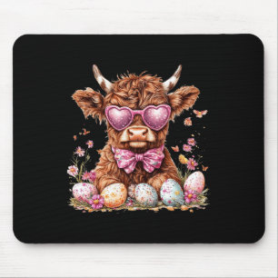 Cow Western Cowboy Howdy Easter Groovy Easter Day Mouse Pad