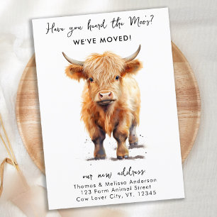 Cow We've Moved New Address Highland Calf Moving Announcement