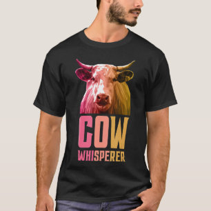 Cow Whisperer Farmer Farming Cows Polygon Tee