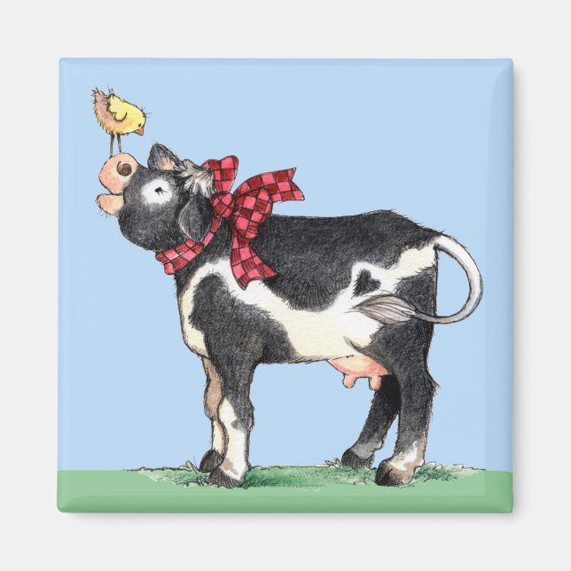 Cow with Bow - Magnet (Front)
