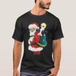 Cow With Santa Christmas Cute Cow Xmas Farm Loves T-Shirt<br><div class="desc">Cow With Santa Christmas Cute Cow Xmas Farm Loves</div>