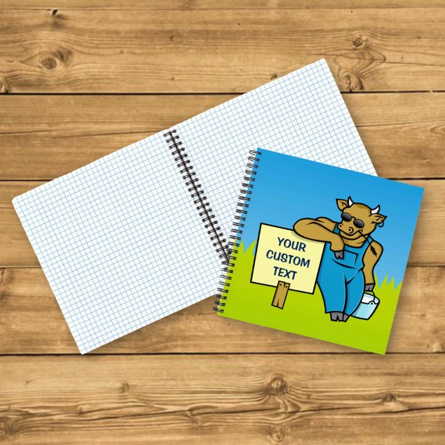 Cow with sign notebook (Creator Uploaded)