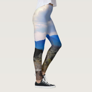 Cow with Storm Clouds with Personalised Name Leggings