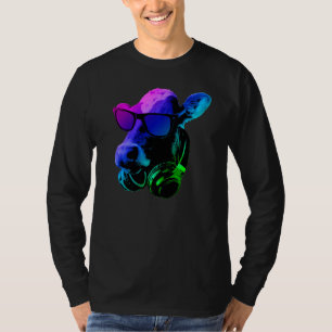 Cow With Sunglasses And Headphones T-Shirt