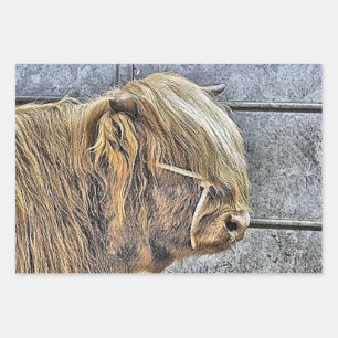 COW WRAPPING PAPER SHEET