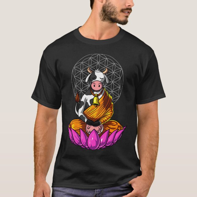 Cow Zen Meditation T-Shirt (Front)