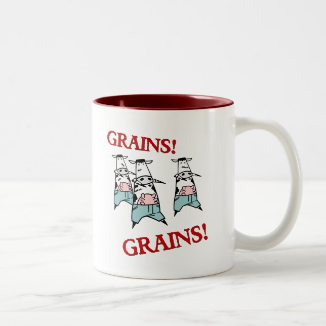 Cow Zombies Two-Tone Coffee Mug (Right)