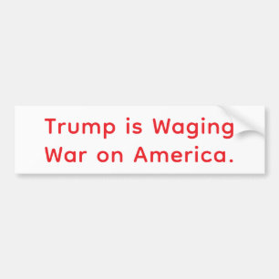 Coward Trump's War On America Hankamer Artjunkhaus Bumper Sticker