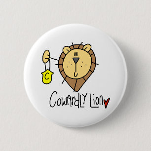 Cowardly Lion 6 Cm Round Badge
