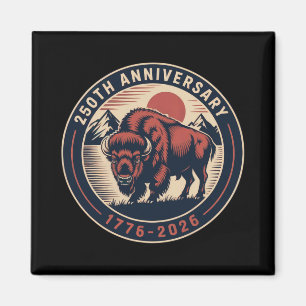 Cowboy 250 Th 4th Of July Flag 1776 2026 250th Ann Magnet