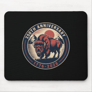 Cowboy 250 Th 4th Of July Flag 1776 2026 250th Ann Mouse Pad
