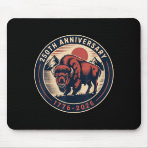 Cowboy 250 TH 4TH of July Flag 1776 2026 250th Mouse Pad