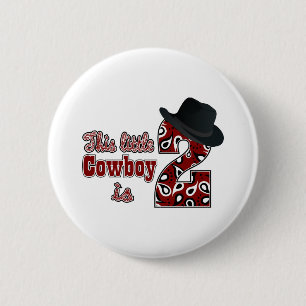 Cowboy 2nd Birthday 6 Cm Round Badge