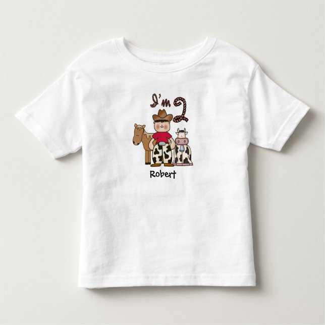 Cowboy  2nd Birthday Toddler T-shirt (Front)