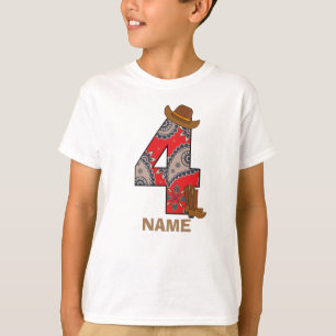 cowboy 4th birthday (or cowgirl shirt) buckaroo T-Shirt