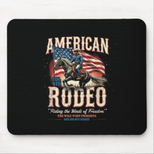 Cowboy 4th Of July Western American Rodeo Country  Mouse Pad