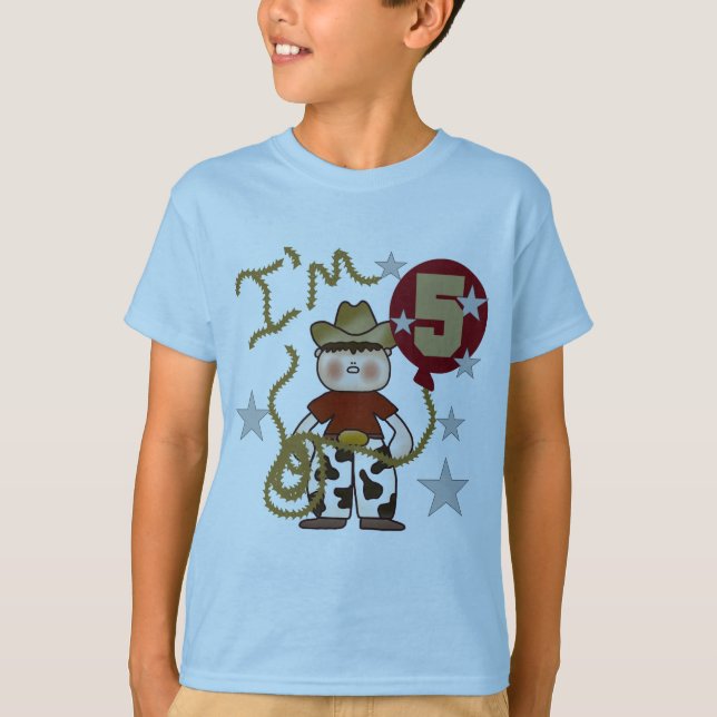 Cowboy 5th Birthday T-shirts and Gifts (Front)