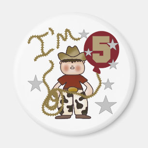 Cowboy 5th Birthday T-shirts and Gifts Magnet