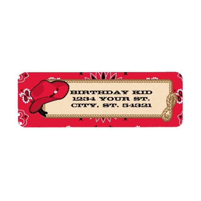 Cowboy Address Labels (Front)