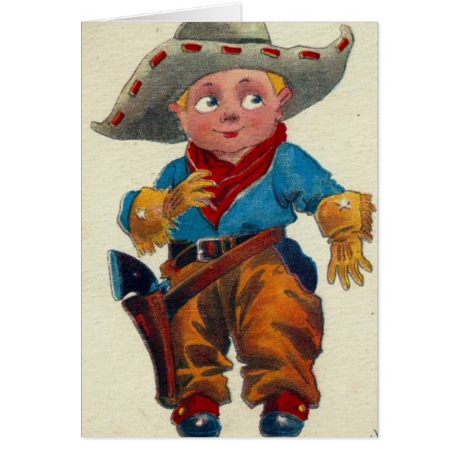 cowboy All Occasion Blank Greeting Card (Front)