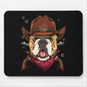 Cowboy American Bulldog Country Music Rodeo Howdy  Mouse Pad
