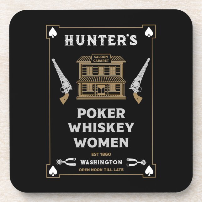 Cowboy American Frontier Saloon Coaster (Front)