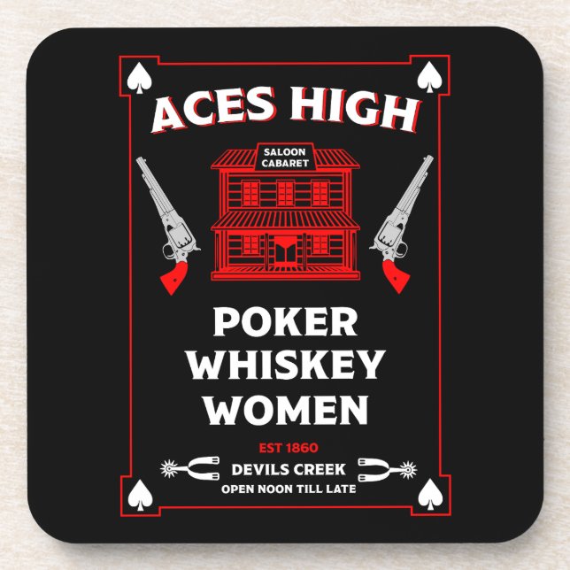 Cowboy American Frontier Saloon Coaster (Front)