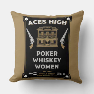 Cowboy American Frontier Saloon Cushion