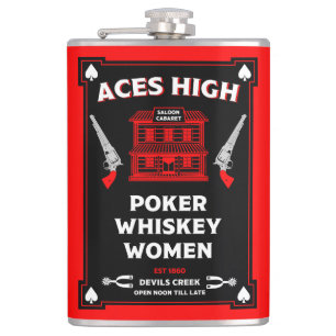 Cowboy American Frontier Saloon Hip Flask