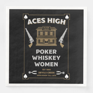 Cowboy American Frontier Saloon Napkin