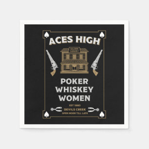 Cowboy American Frontier Saloon Napkin