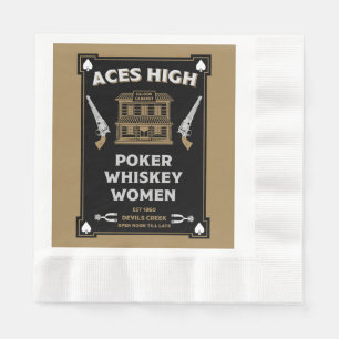 Cowboy American Frontier Saloon Napkin