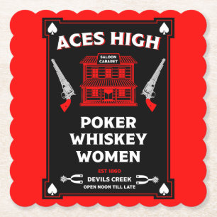 Cowboy American Frontier Saloon Paper Coaster