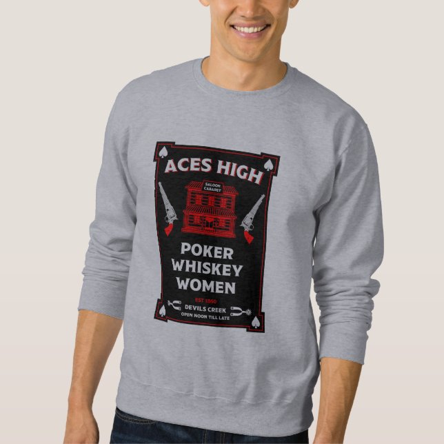 Cowboy American Frontier Saloon Sweatshirt (Front)
