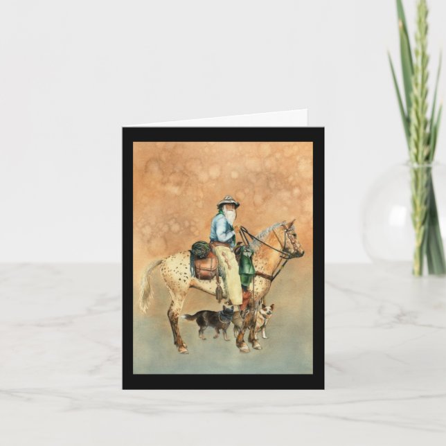 Cowboy and Appaloosa Birthday Card (Front)