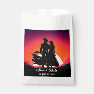 Cowboy and Cowgirl at Sundown Favour Bag