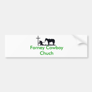 cowboy_and_cross, Forney Cowboy Chuch Bumper Sticker