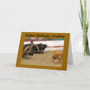 Cowboy and Horse Birthday Card