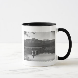 Cowboy and horse in a pond mug
