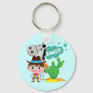 Cowboy and Horse Key Ring