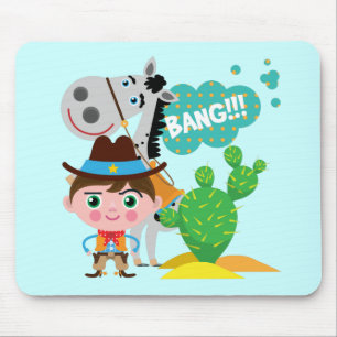 Cowboy and Horse Mouse Pad