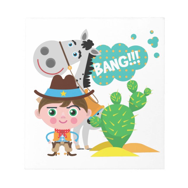 Cowboy and Horse Notepad (Front)