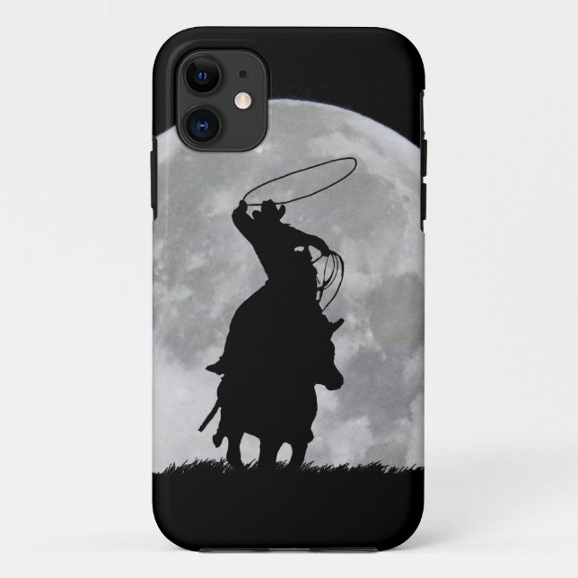 Cowboy and Horse Rodeo Roping Case-Mate iPhone Case (Back)