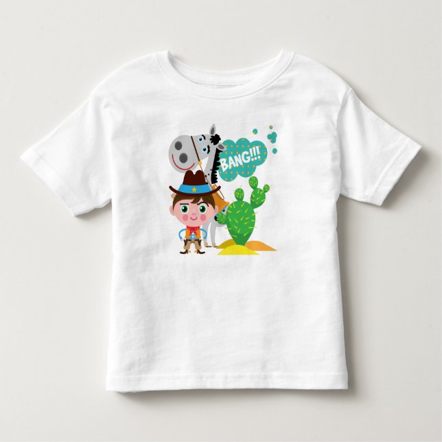 Cowboy and Horse Toddler T-Shirt (Front)
